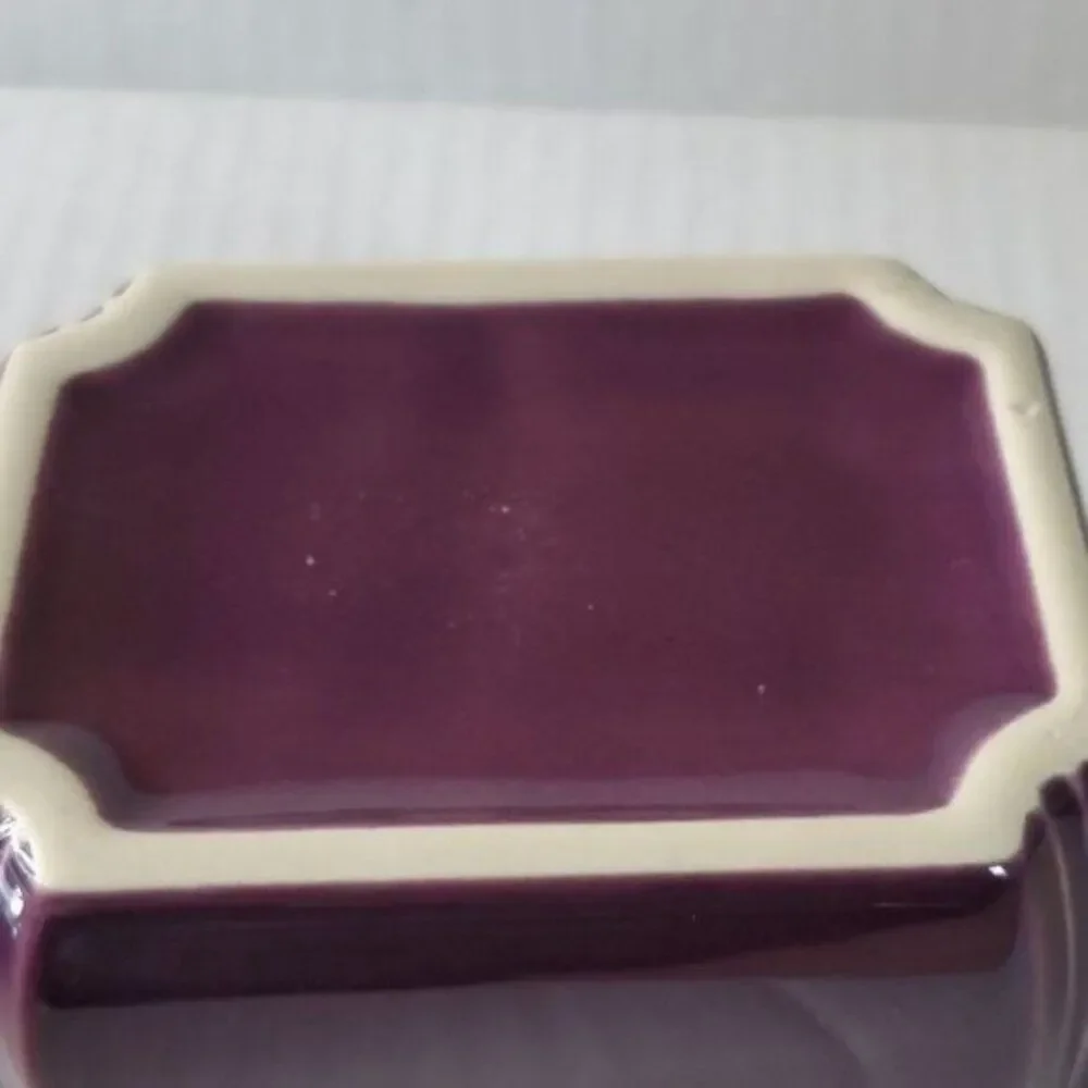 Fiestaware Fiesta Sugar Packet Sweetener Caddy Organizer Cards Ceramic Mulberry